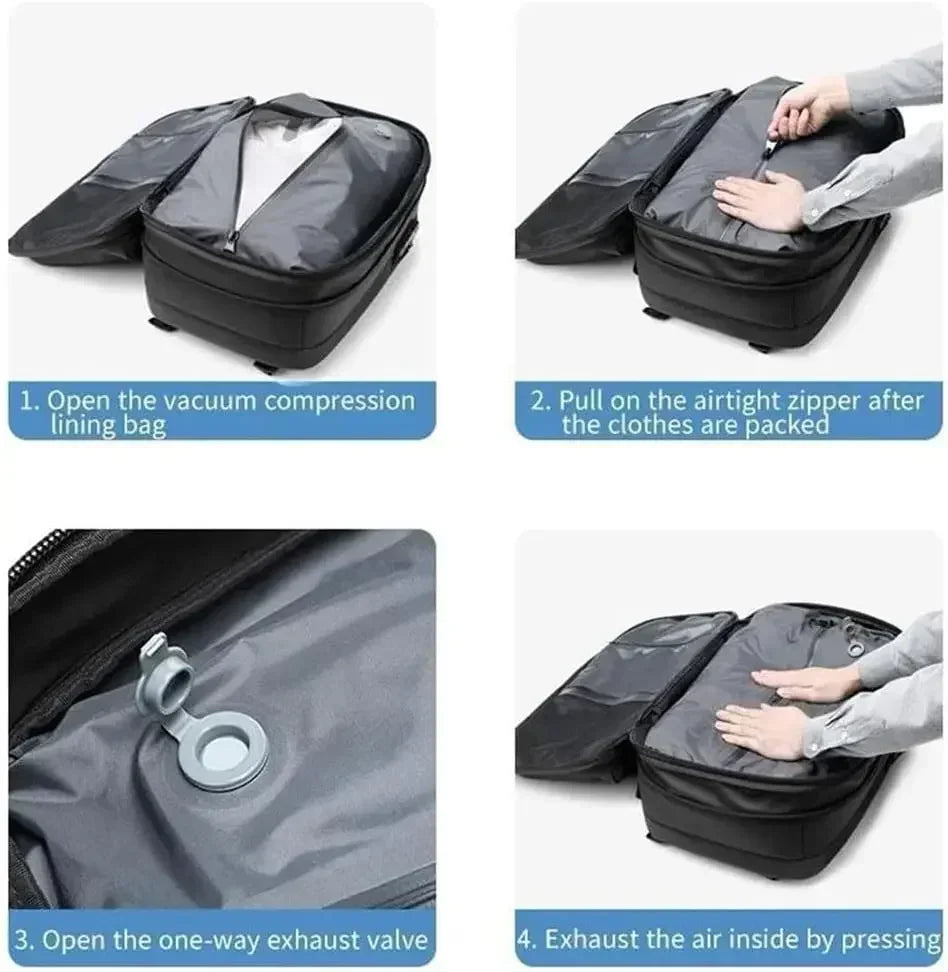Cartmela 60L Vacuum Compression Backpack with Pump