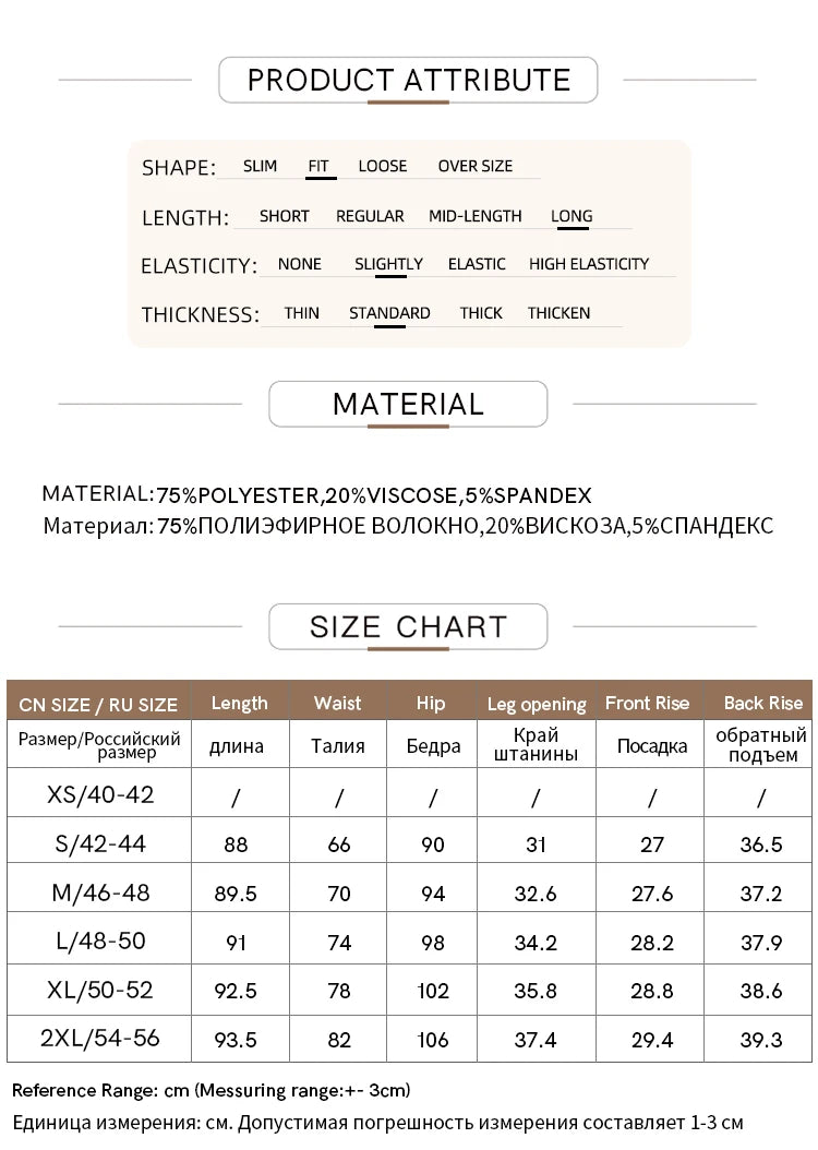Women’s Straight Casual Pants – Summer Elastic Waist Office Wear