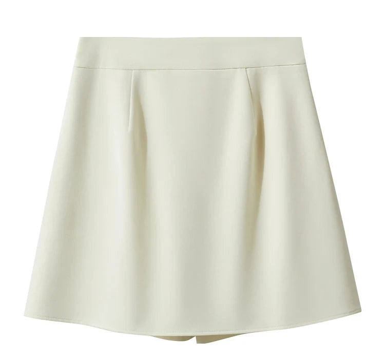 Women’s High Waist A-Line Shorts Skirt – Casual Autumn Fashion