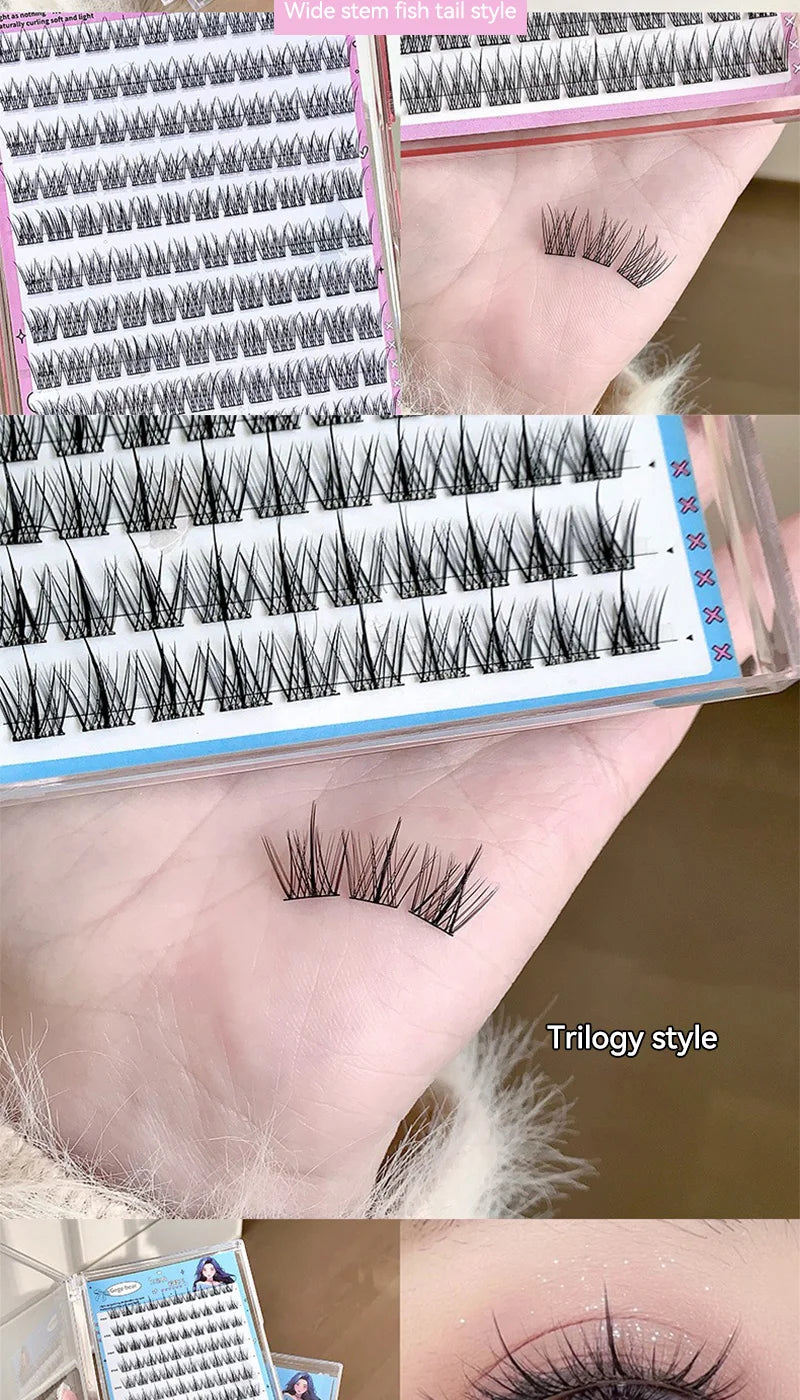 Cartmela No-Glue False Eyelashes - Easy, Natural Look with Sunflower Design