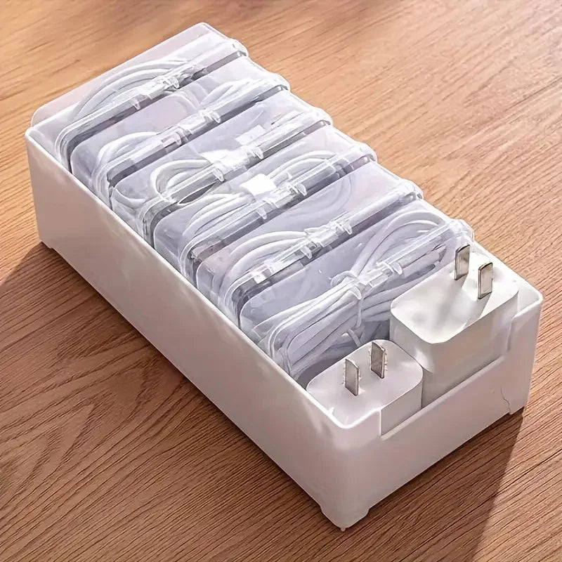 Cable Organizer Storage Box – Office & Home Cord Management Set
