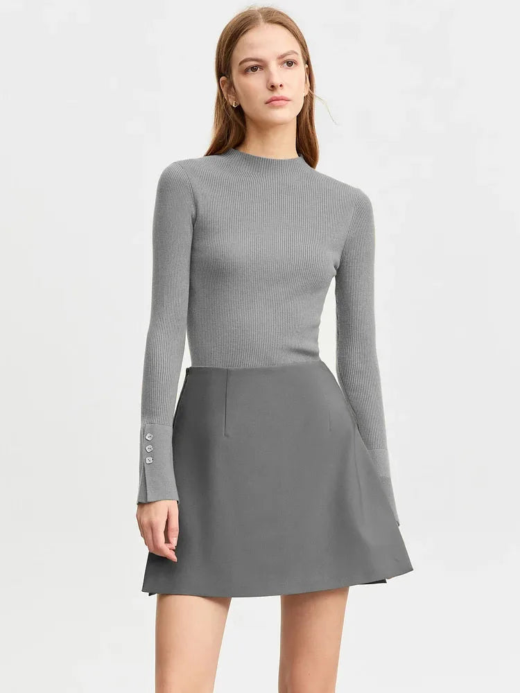 Women’s High Waist A-Line Mini Shorts Skirt – Autumn Office Fashion