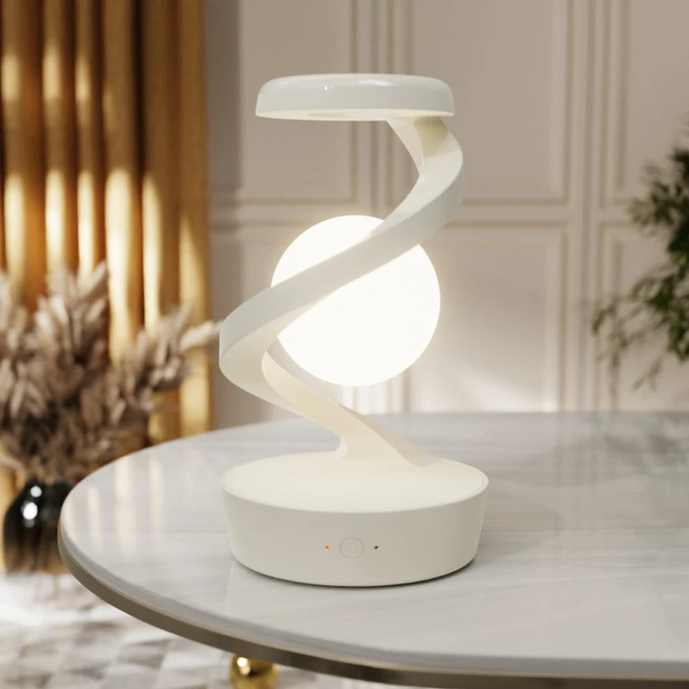 LED 360° Levitating Night Light – Wireless Charging Desk Lamp