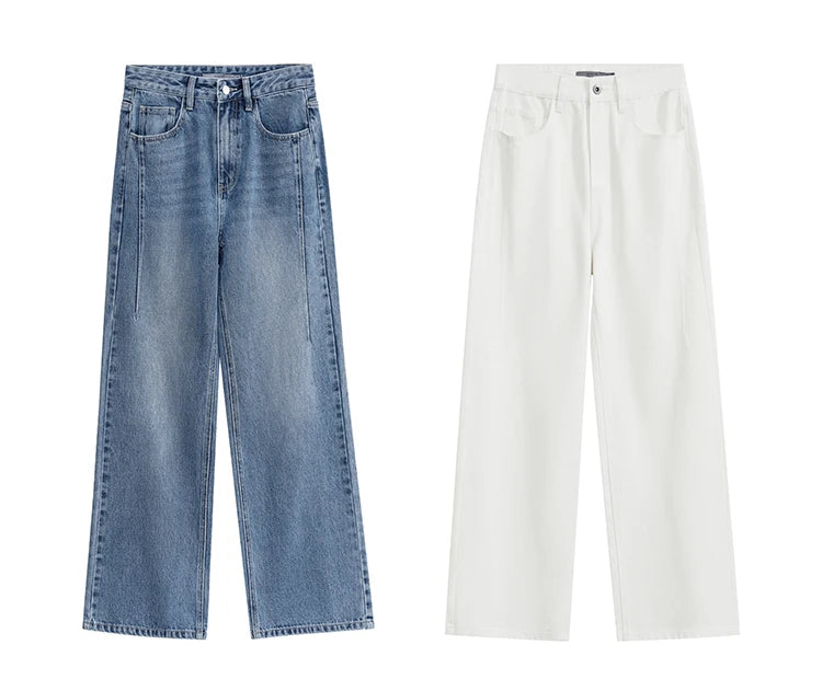 Women’s Vintage Loose Wide Leg Denim Jeans – Casual Spring Pants