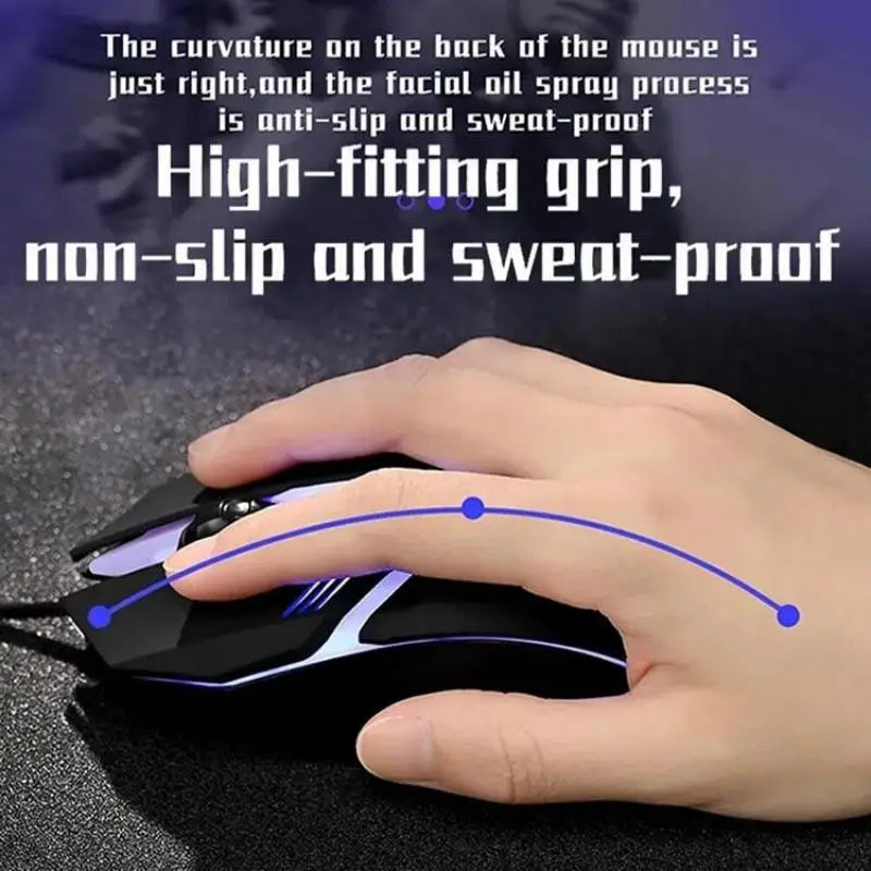 2023 Ergonomic Gaming Mouse – USB Backlit Computer & Laptop Mouse