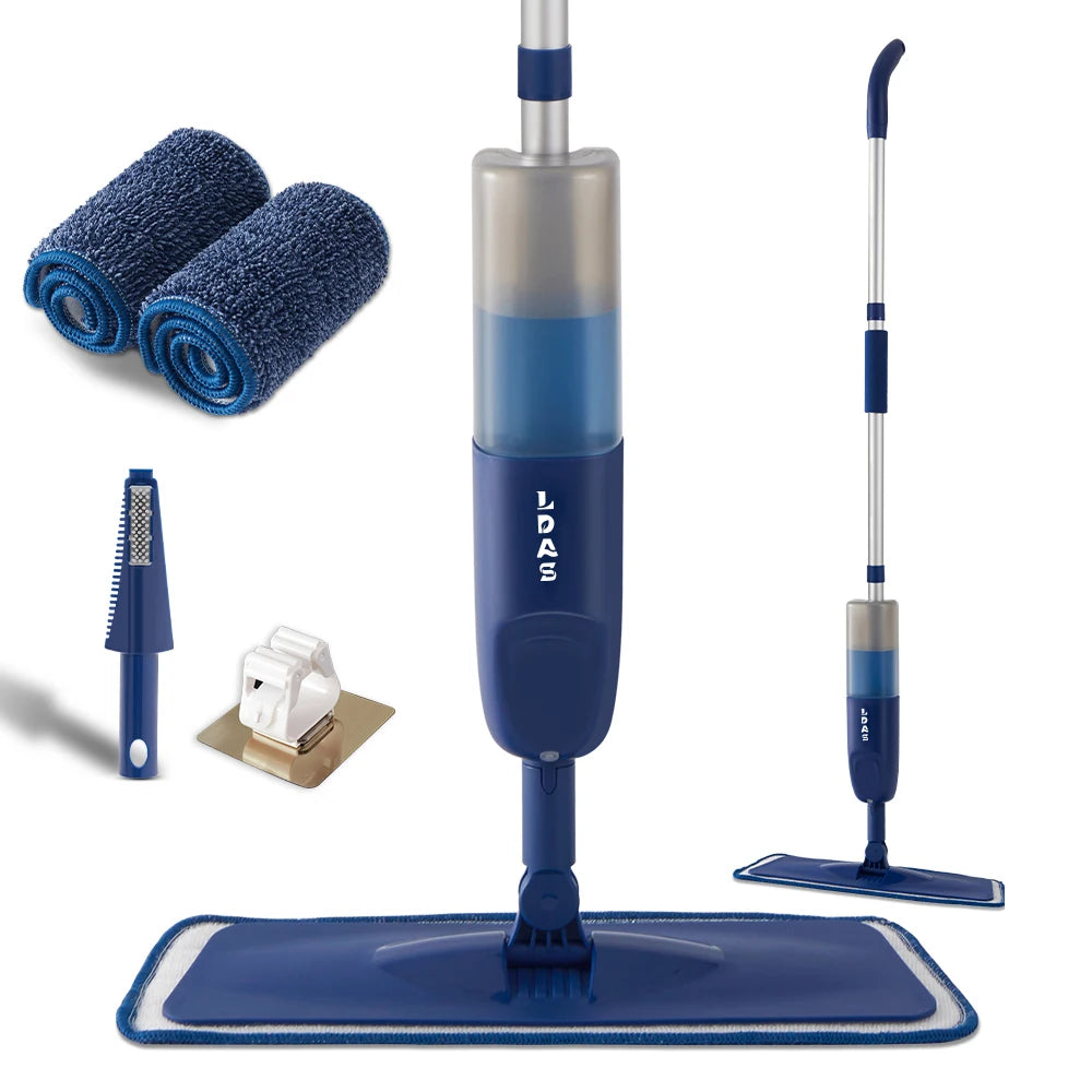 DARIS Spray Mop – 500ml Refillable Bottle, 3 Microfiber Pads