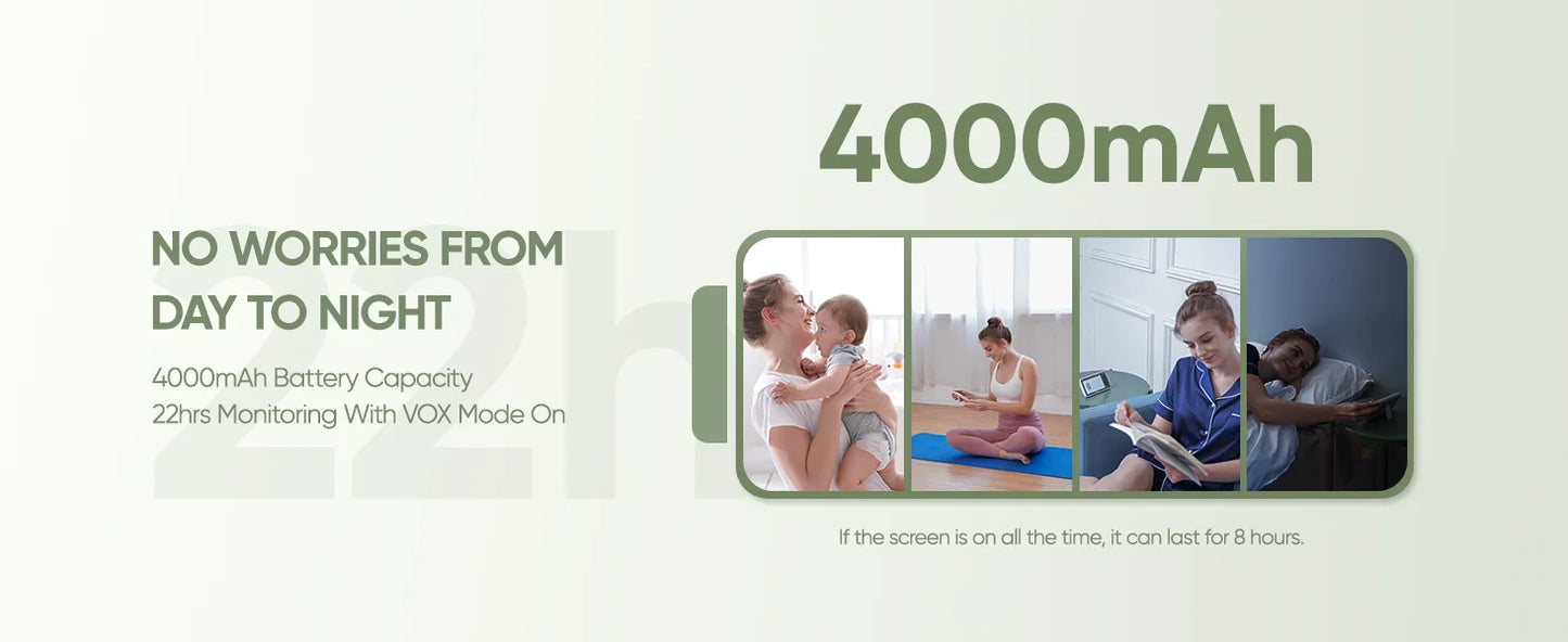 7" 1080P HD Split Screen Baby Monitor – Dual Cameras & Remote Control