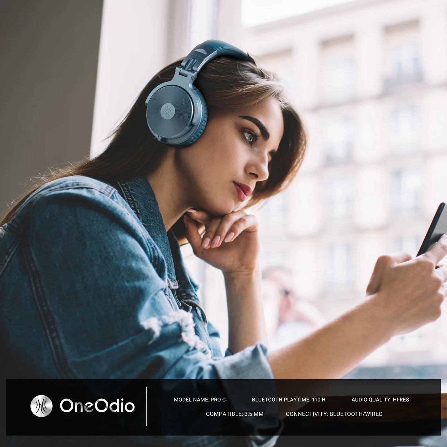 OneOdio Pro C Wireless Headphones – Hi-Res Over-Ear, 110h Playtime