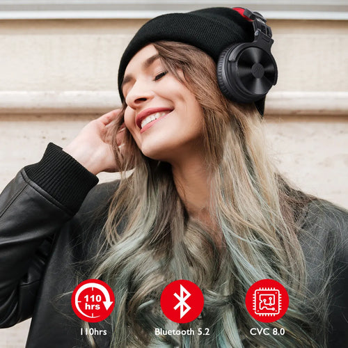 2-in-1 Bluetooth 5.2 Headphones – Wireless & Wired with Mic