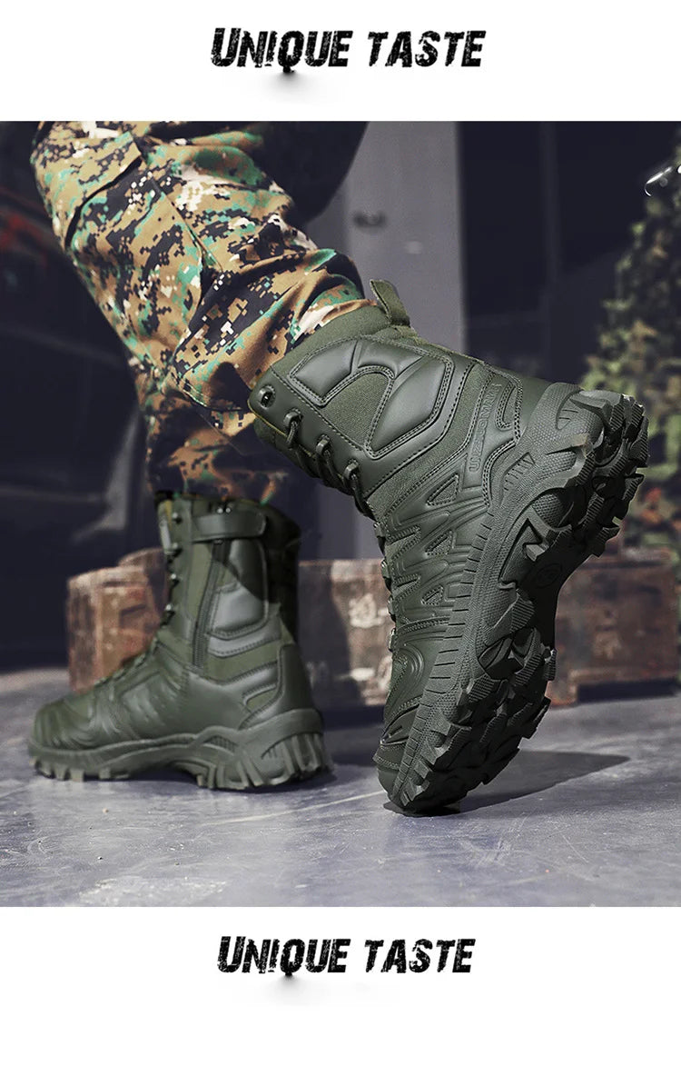 Special Forces Desert Combat Tactical Men's Tall Boots