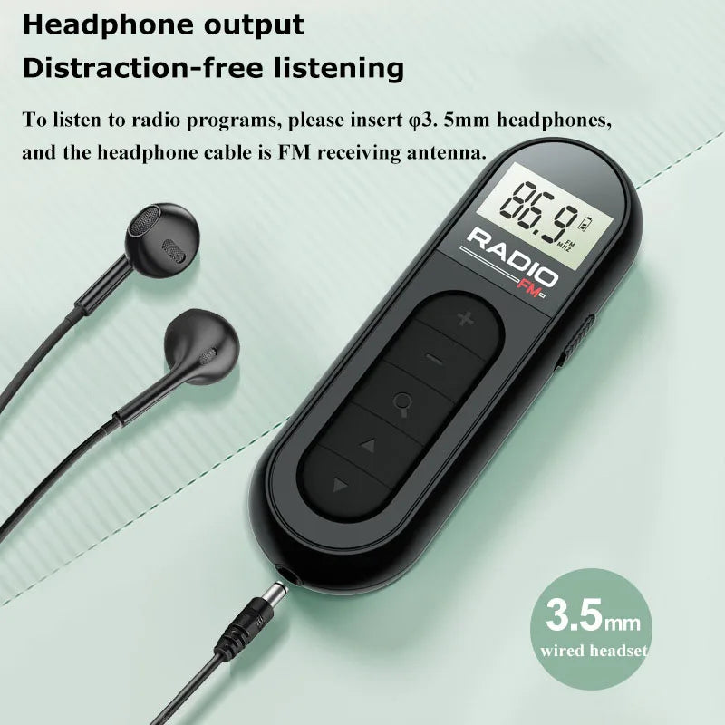 Cartmela Mini FM Radio Receiver