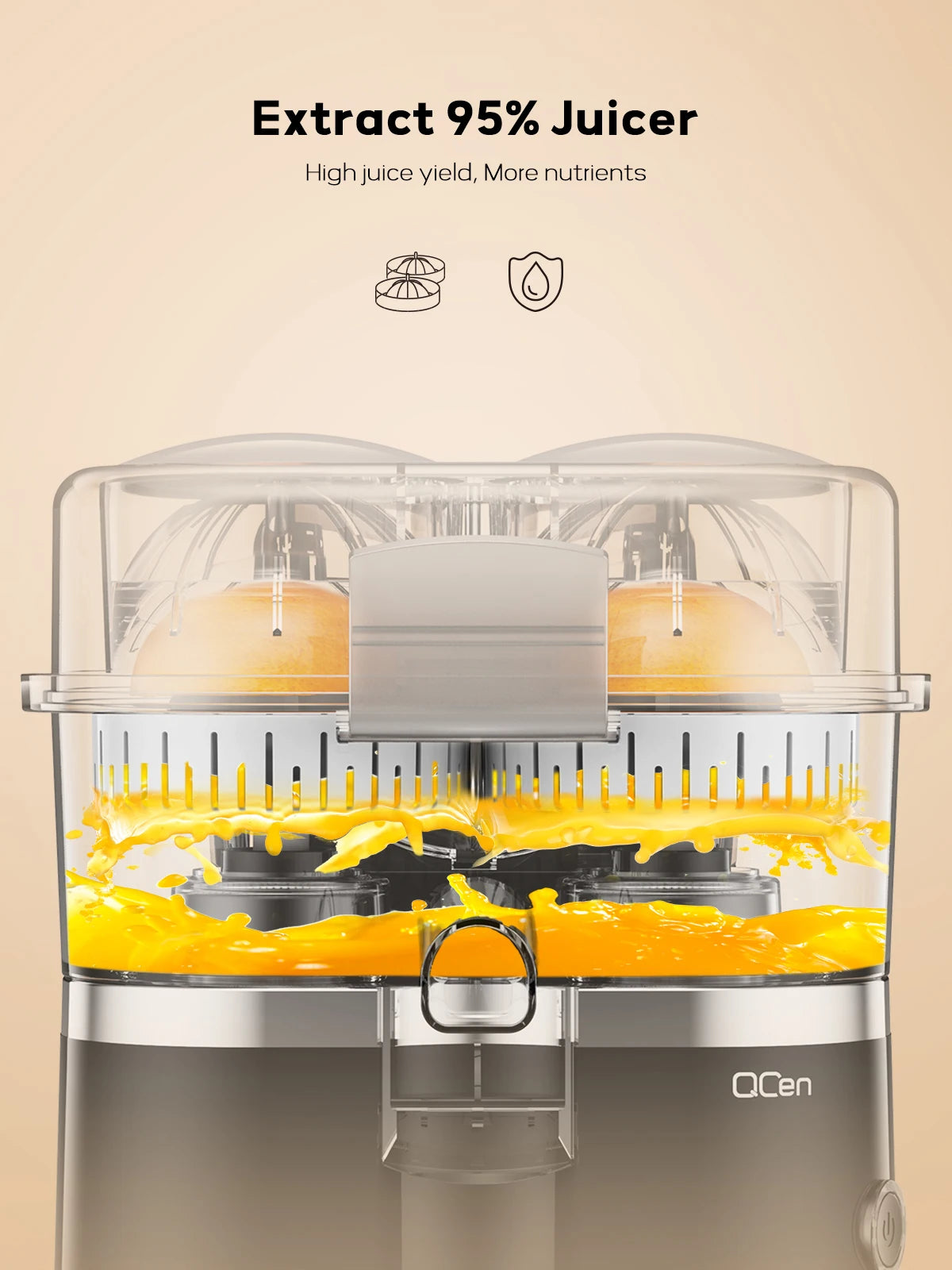 Electric Citrus Juicer – 2-in-1 Orange & Lemon Squeezer with Slicer