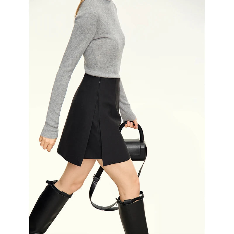 Women’s High Waist A-Line Mini Shorts Skirt – Autumn Office Fashion