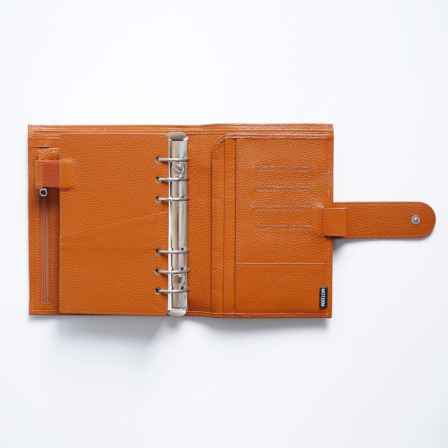 Personal Size Planner – 30mm Rings, Genuine Pebbled Grain Leather