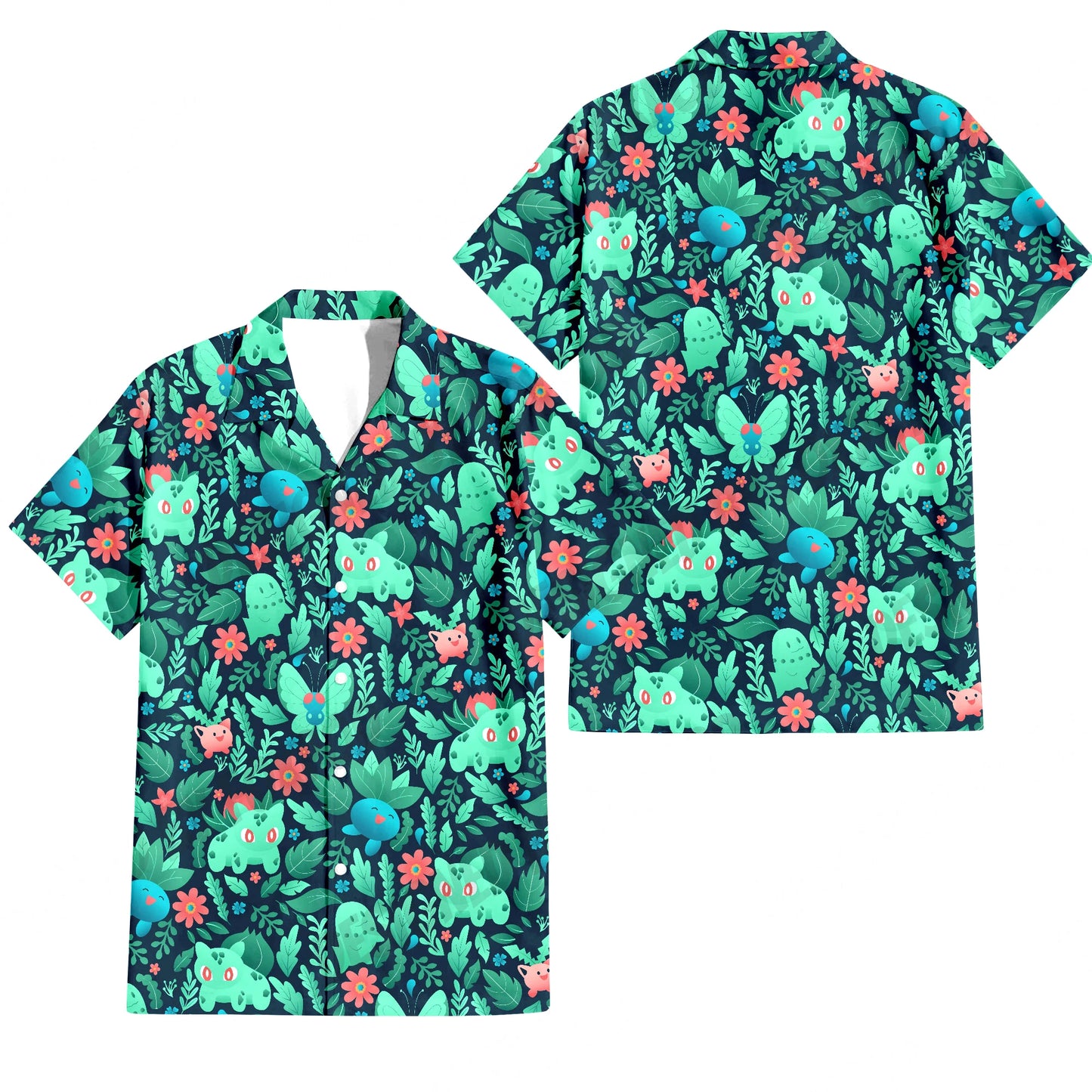 Men’s 3D Hawaiian Shirt with Coconut Tree Print