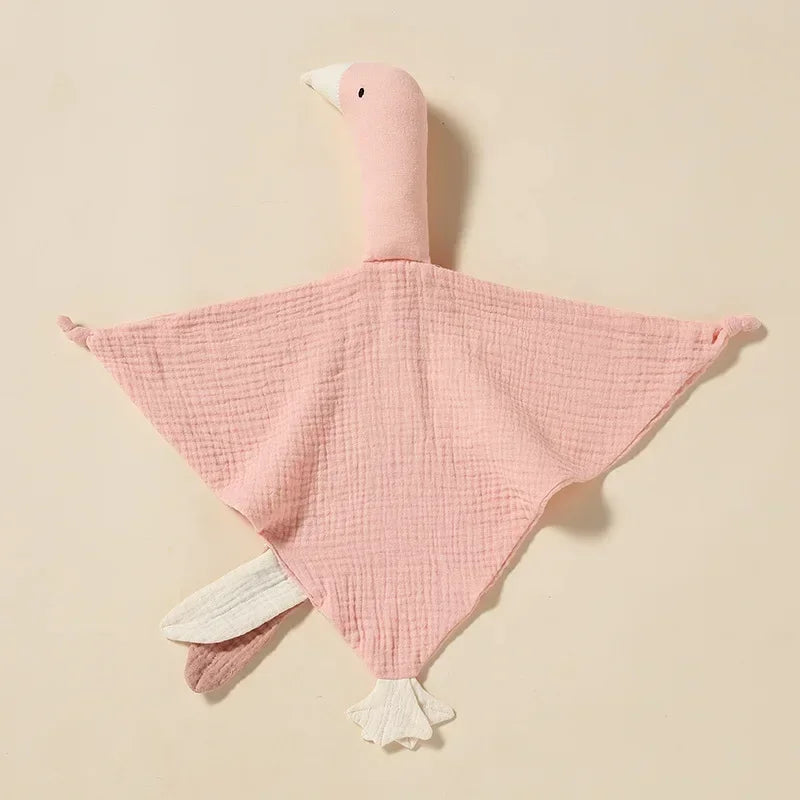 Cartmela Pure Cotton Baby Bib with Plush Goose