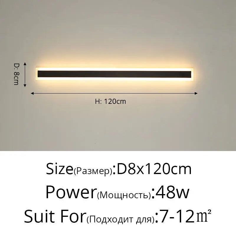 Outdoor Waterproof LED Wall Lights with Remote – Modern Dimmable