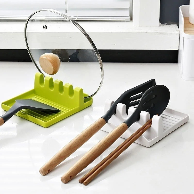 Kitchen Utensil Holder – Non-Slip Spoon & Spatula Rest Organizer