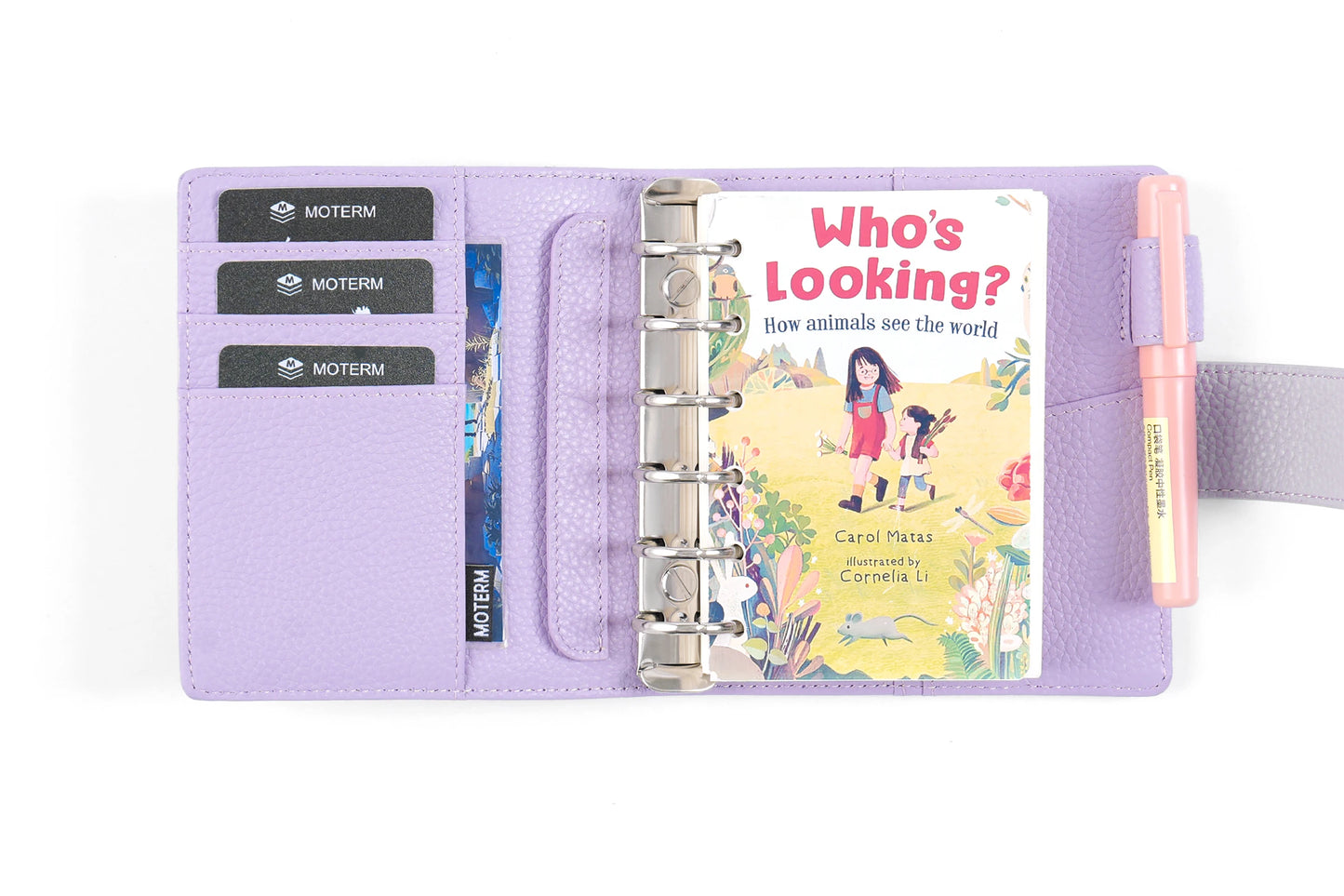 Elite Pocket A7 Rings Planner Cover – Pebbled Grain Leather, 25mm Rings