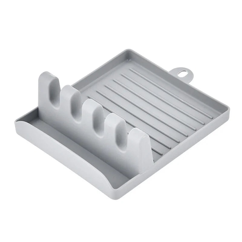 Kitchen Utensil Holder – Non-Slip Spoon & Spatula Rest Organizer