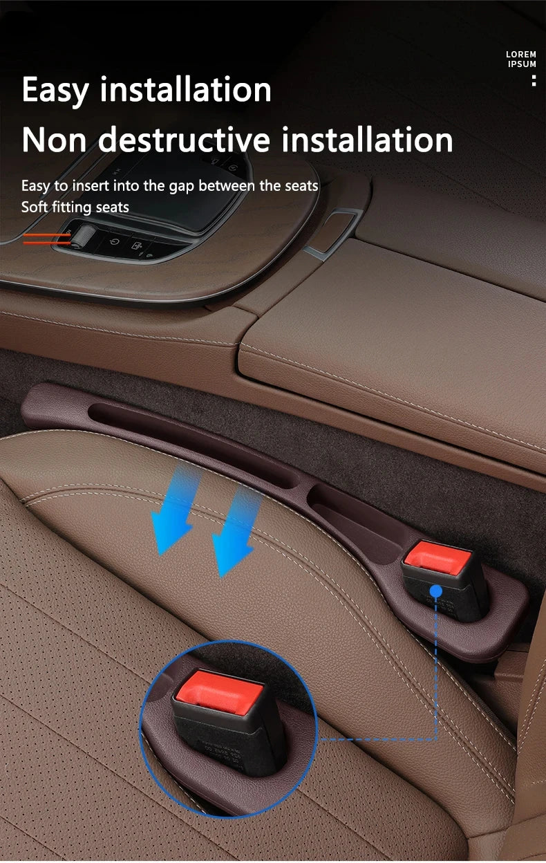 Car Seat Gap Filler Organizer – Waterproof Storage Plug with 2 Grooves