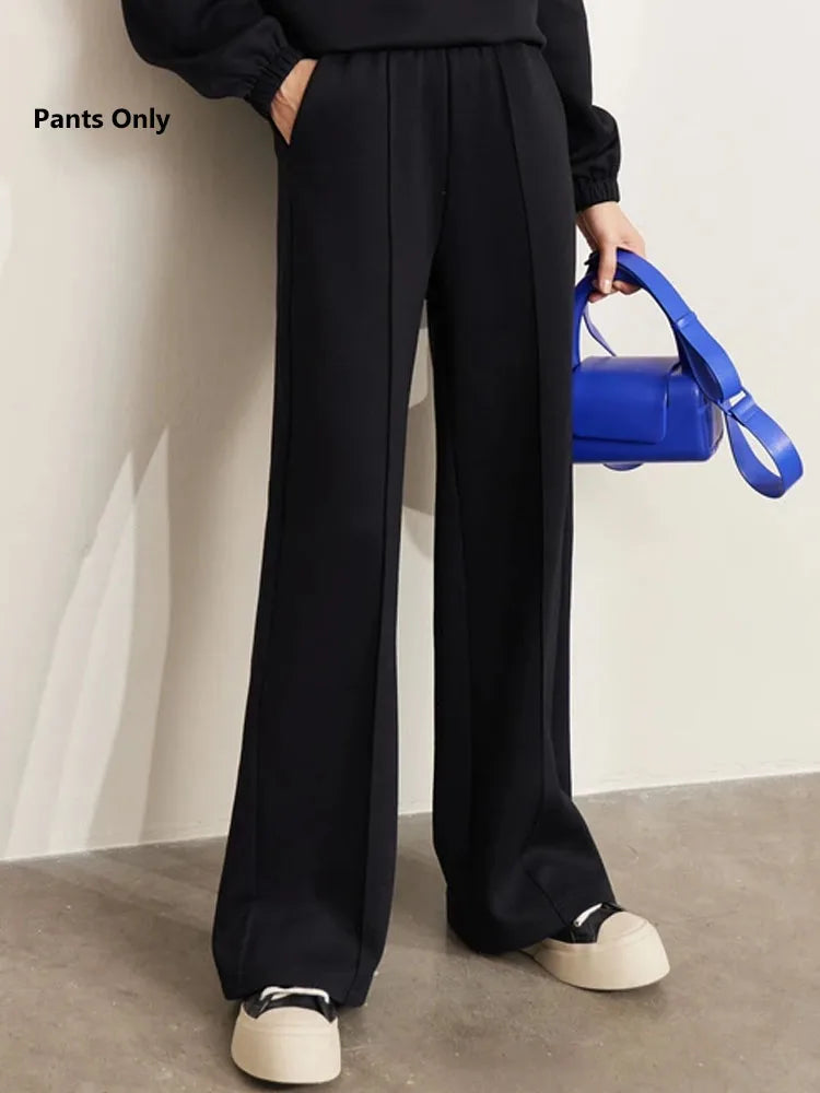 Women’s Loose Sweatshirt & Straight Leg Pants – Spring Casual Set