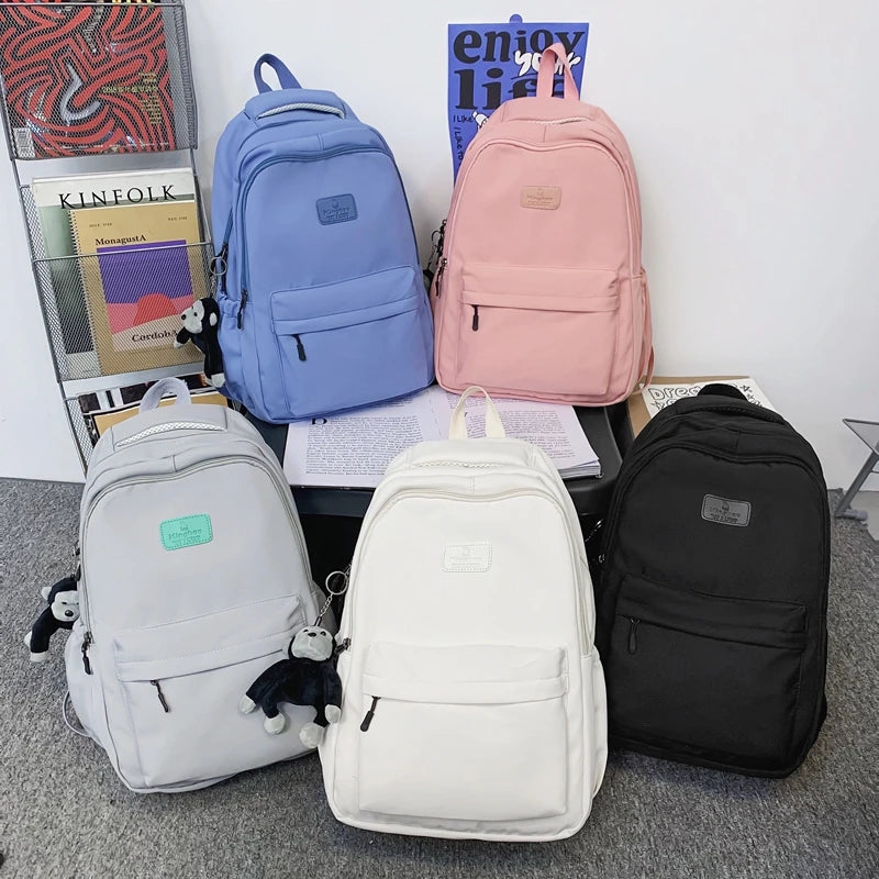 Fashion Waterproof Nylon Backpack – Schoolbag for Teens & Students