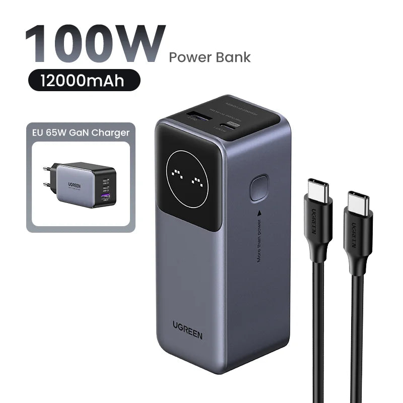 Cartmela 100W 12000mAh Power Bank | PD Fast Charging for Laptops, Tablets & Smartphones