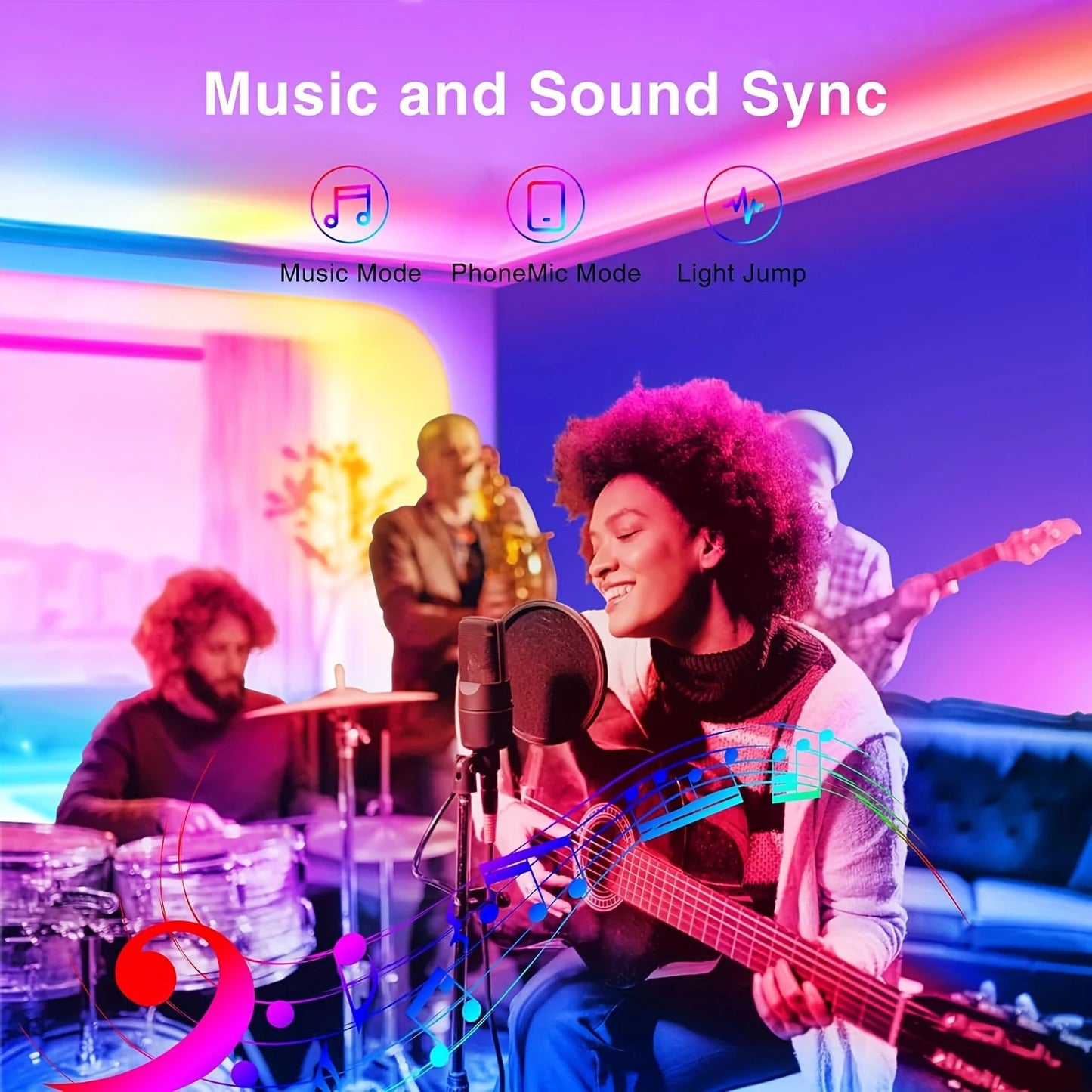 RGB LED Strip Lights – Flexible Room Decor with App & Remote Control