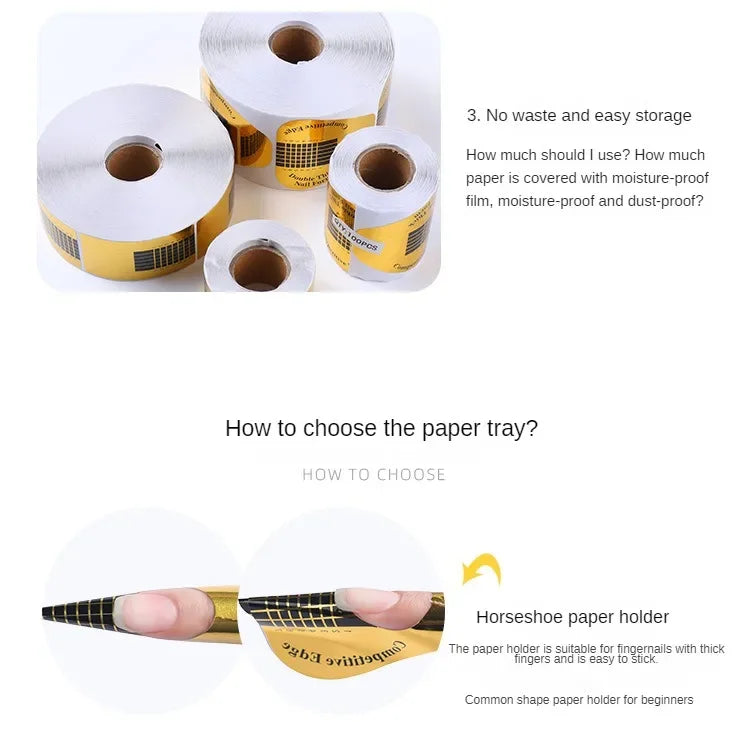 French Nail Form Tips – Acrylic UV Gel Extension Guide Stickers