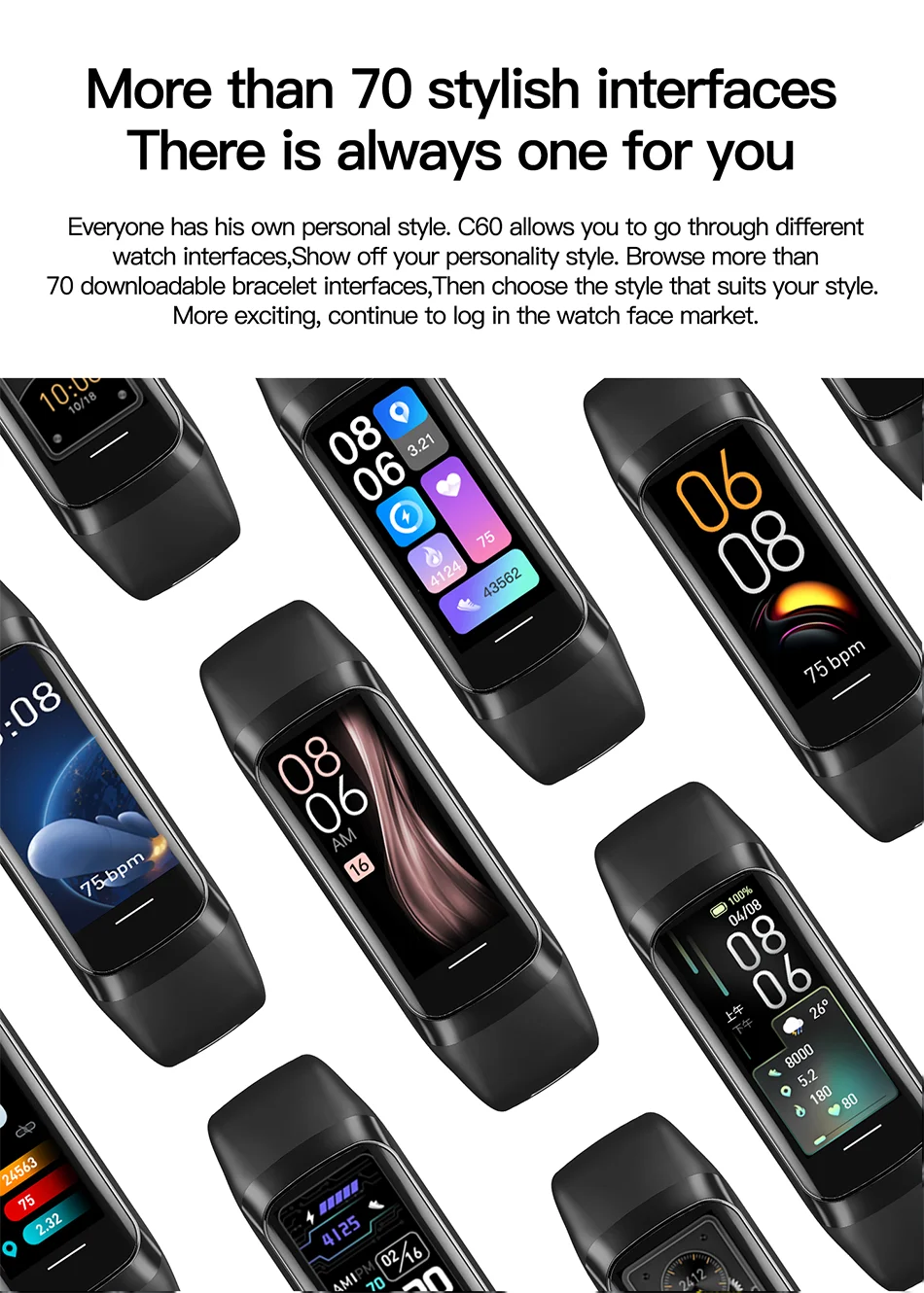 Cartmela AMOLED Smart Watch for Men & Women