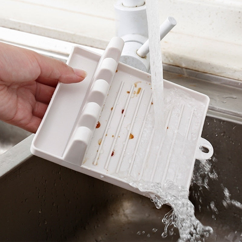 Kitchen Utensil Holder – Non-Slip Spoon & Spatula Rest Organizer