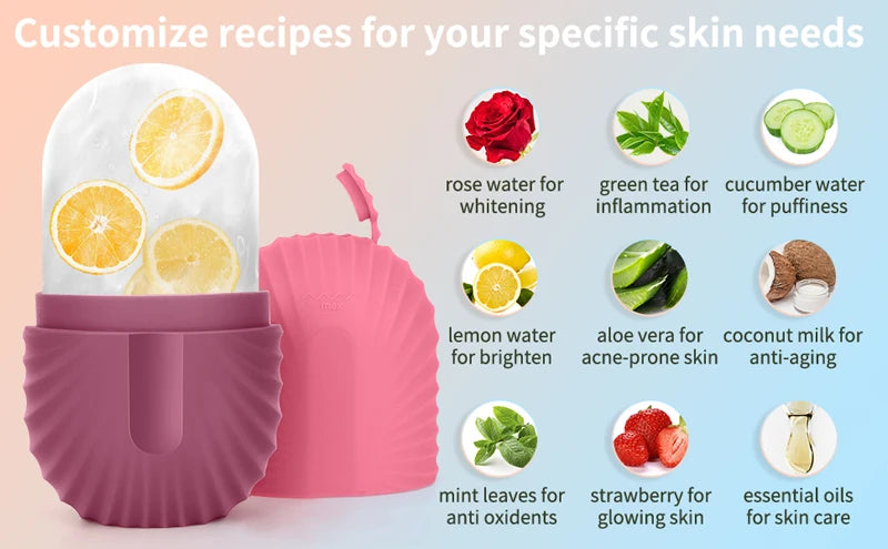 Silicone Ice Face Roller – Puffiness & Pore-Reducing Facial Tool