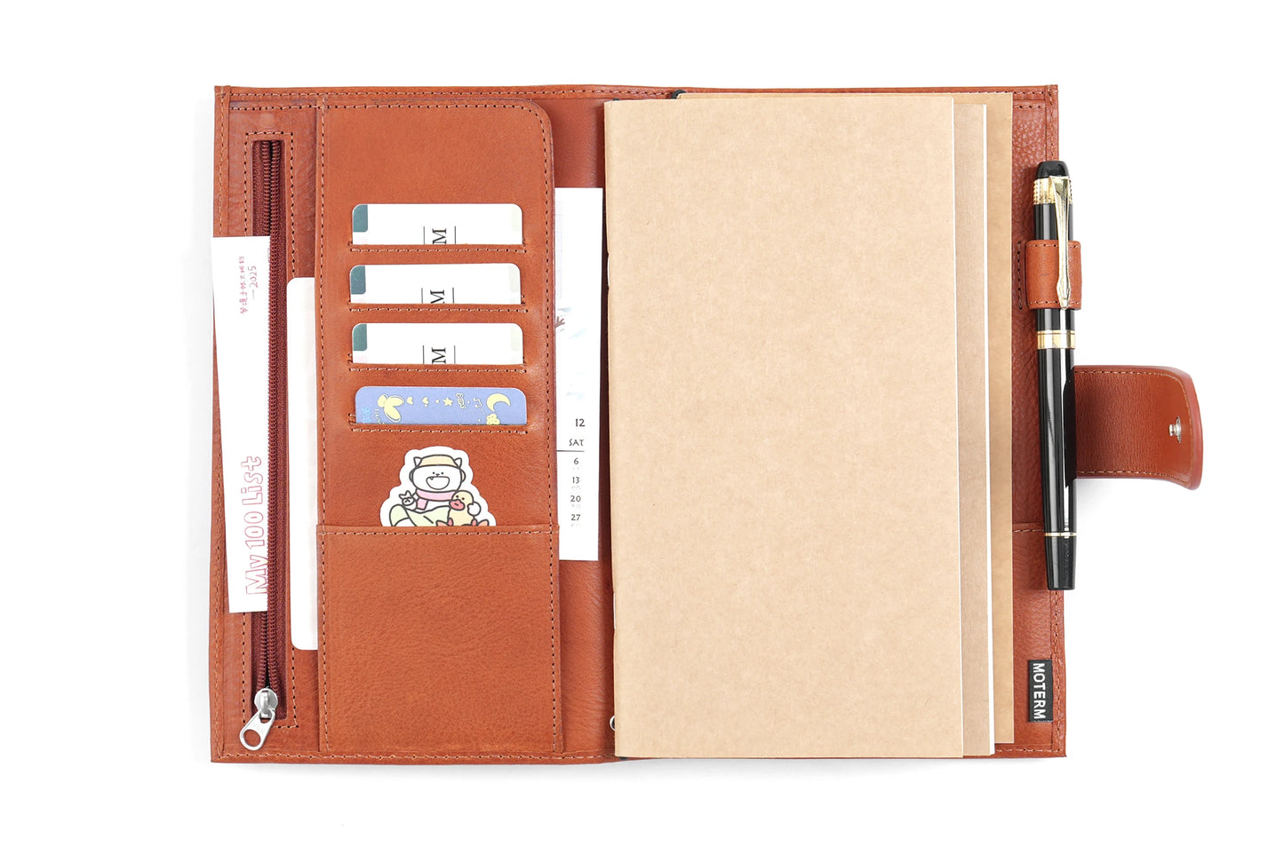 Vegetable Tanned Leather Travel Notebook – Standard Planner Cover