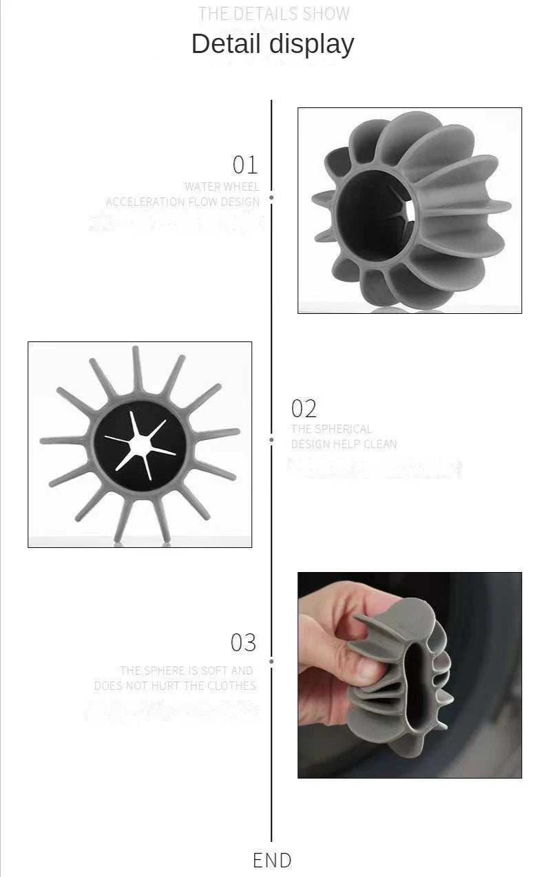 Reusable Laundry Ball Silicone Pet Hair Remover for Washing Machine