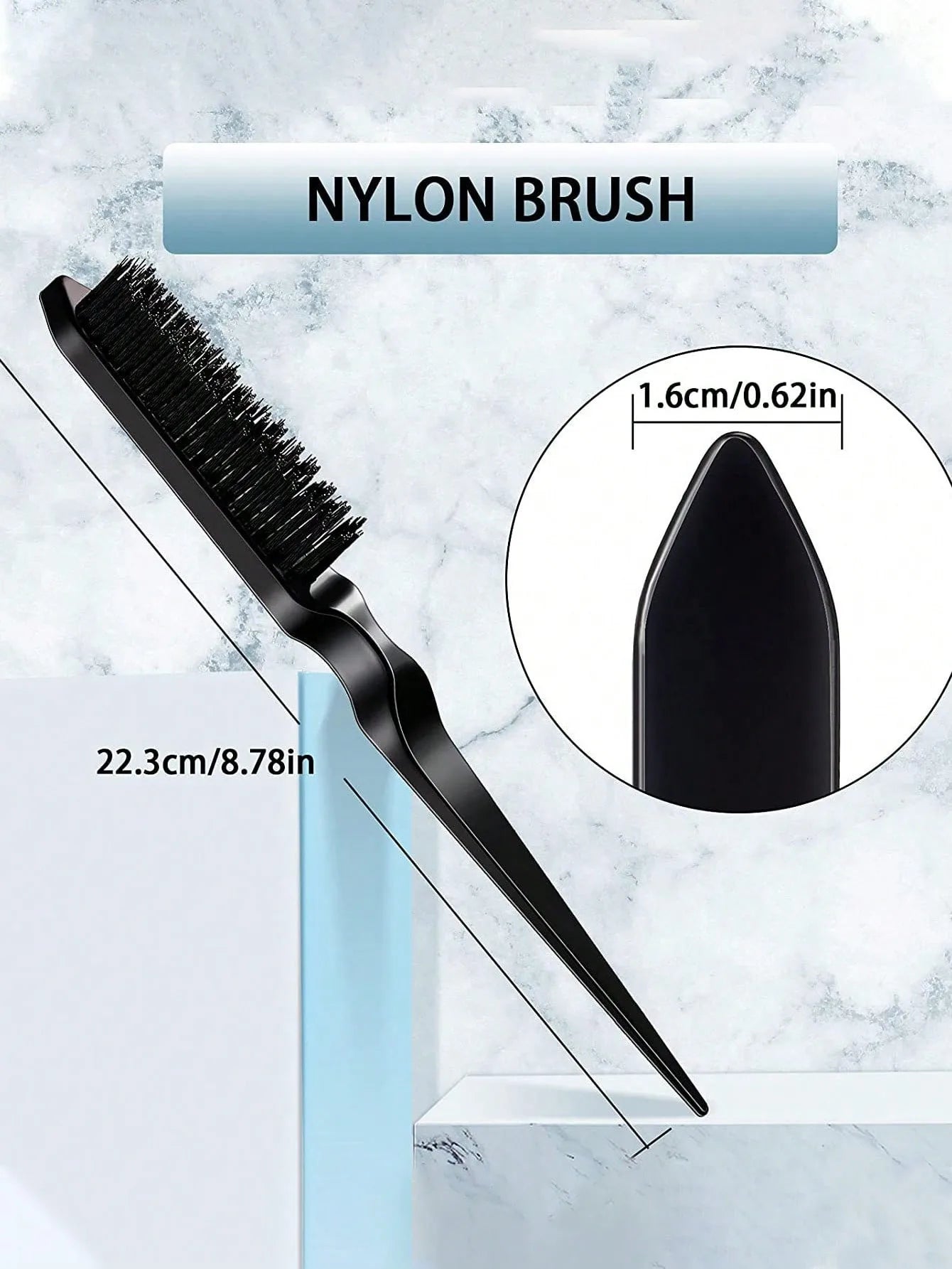 3pcs Hair Styling Comb Set – Edge Brush, Rat Tail & Detangling Tool