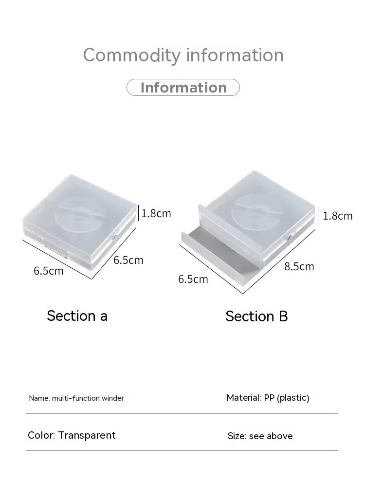 Portable Transparent Cable Organizer & Retractable Wire Winder