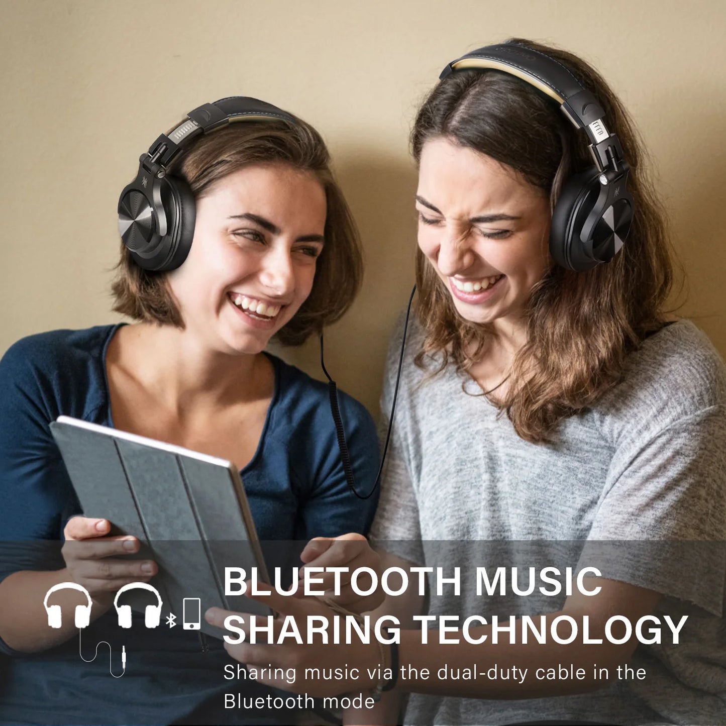 Bluetooth 5.2 Hi-Res Over-Ear Headphones – Wireless Studio DJ