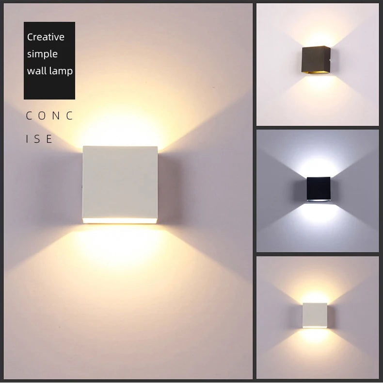 2-Pack LED Wall Sconces – 6W Modern Up Down Indoor Wall Lights