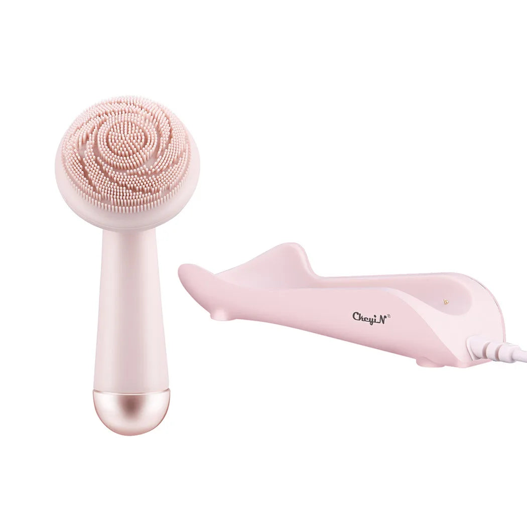 Electric Silicone Facial Cleansing Brush – Waterproof Beauty Tool