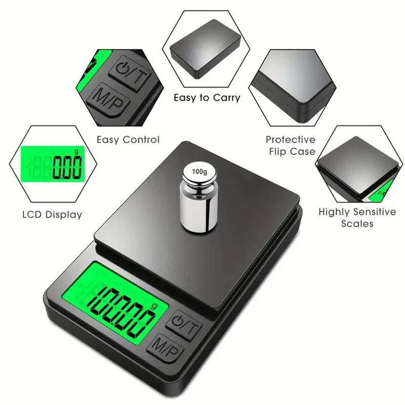 Precision Pocket Scale 1000g X 0.1g – Digital Scale for Food, Travel