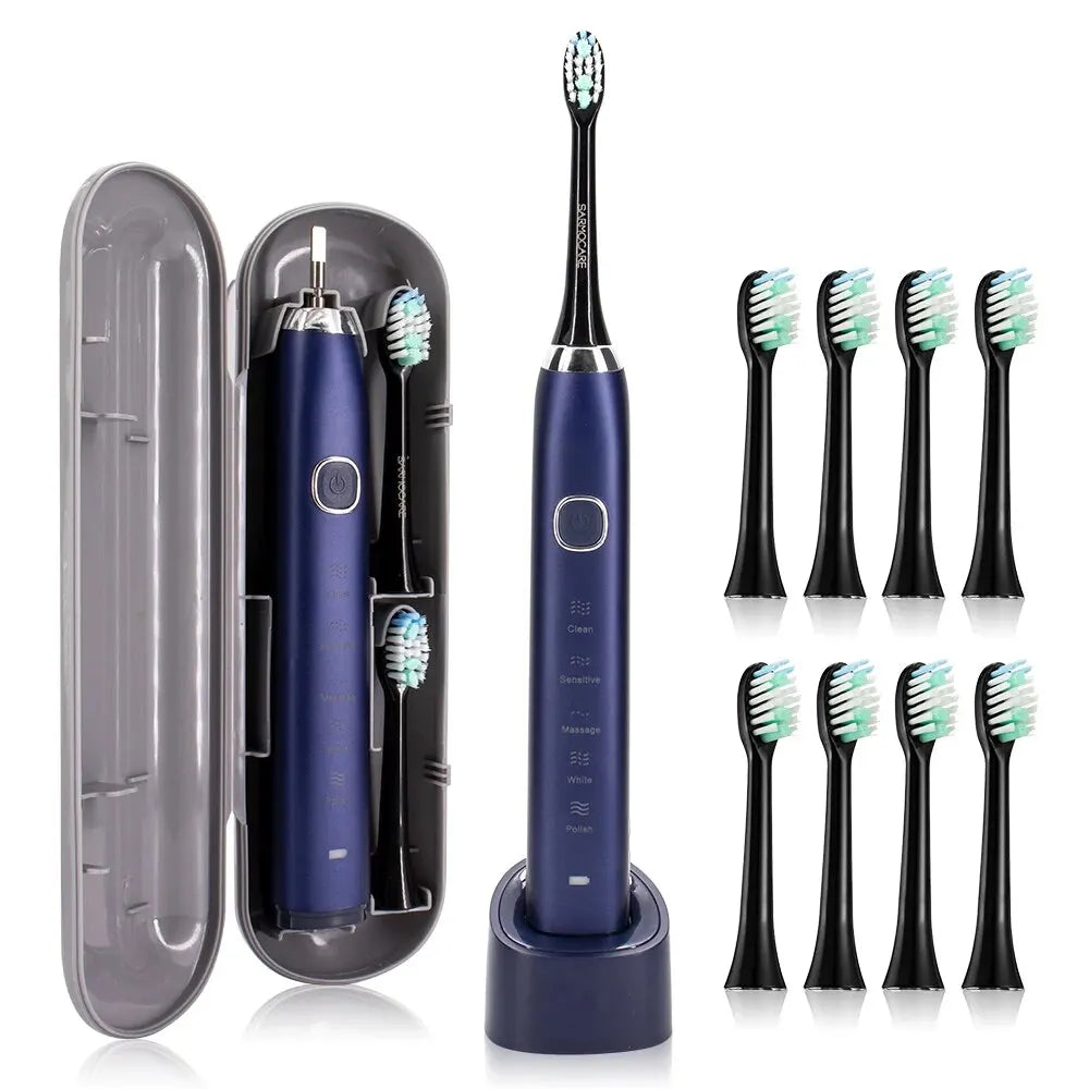 Electric Toothbrush – Rechargeable, 8 Heads, Whitening