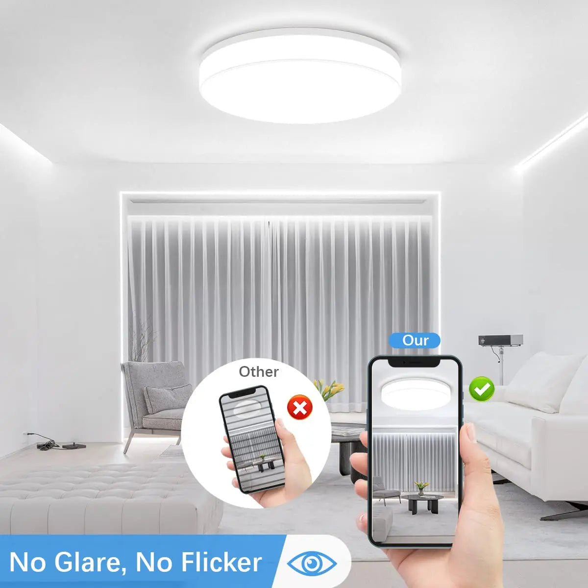 Cartmela Ultra-Thin Round LED Ceiling Light