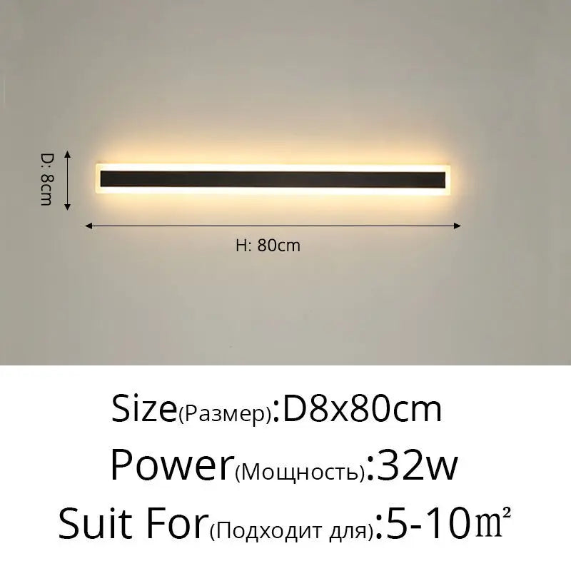 Outdoor Waterproof LED Wall Lights with Remote – Modern Dimmable