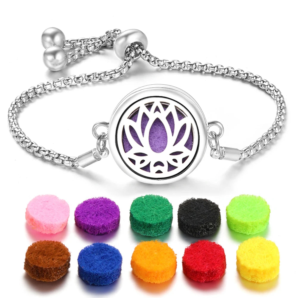 Flower of Life Aromatherapy Diffuser Bracelet for Essential Oils