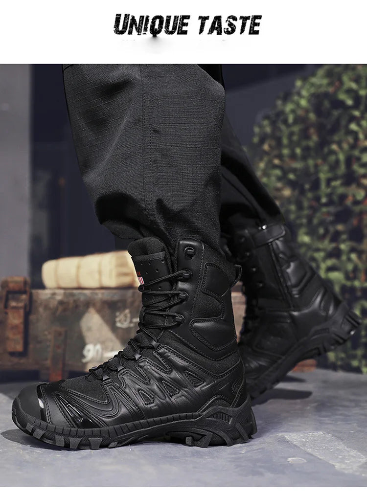 Special Forces Desert Combat Tactical Men's Tall Boots