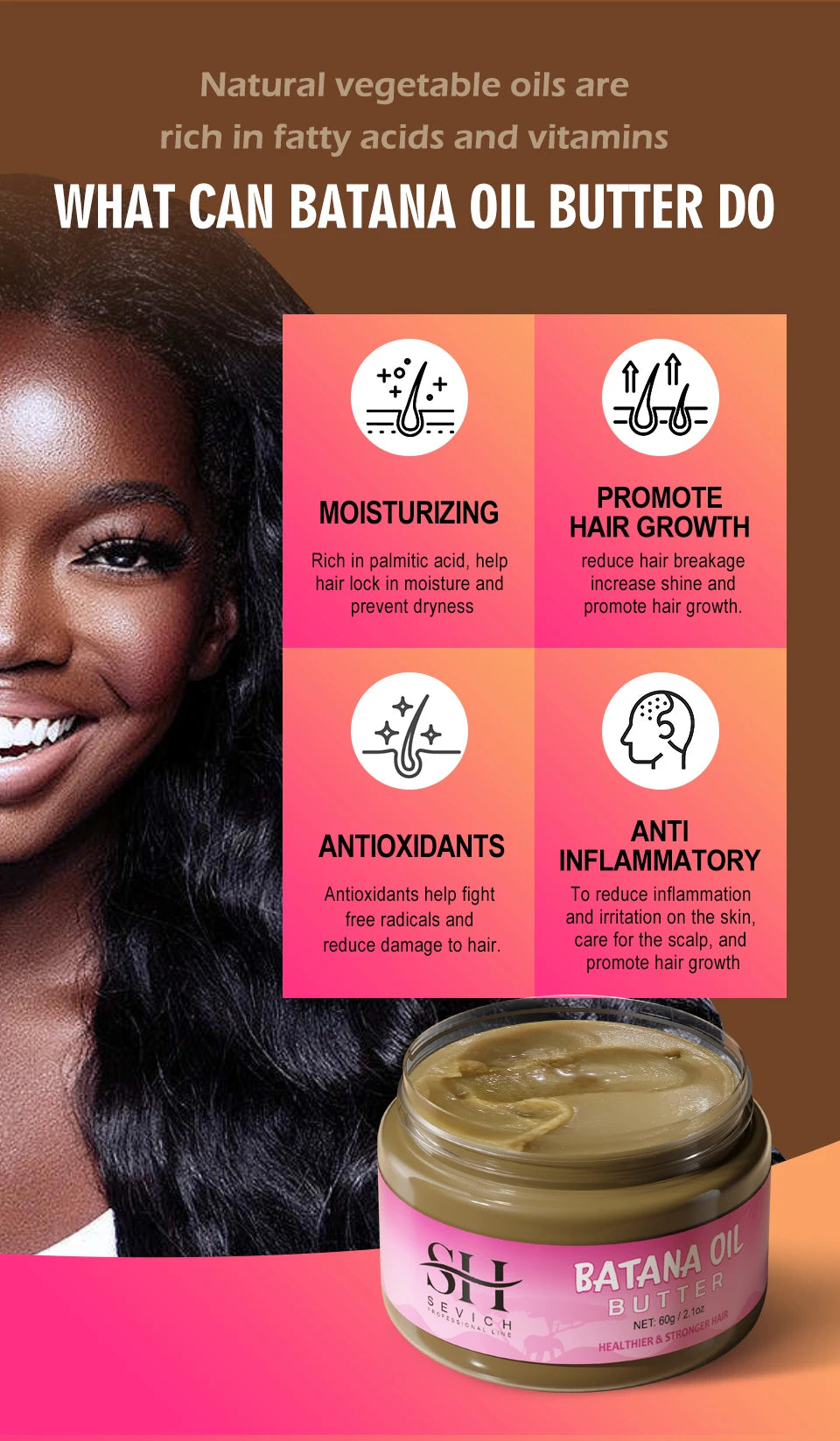 100% Pure Batana Oil for Hair Growth