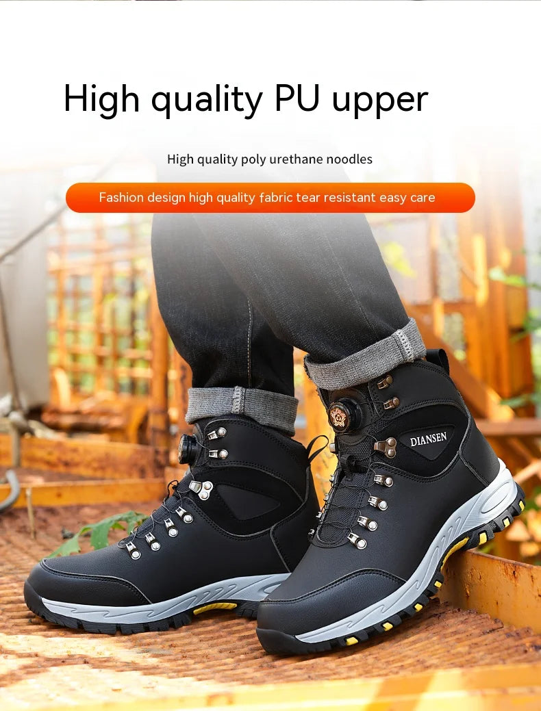 Rotating Button Safety Shoes for Men
