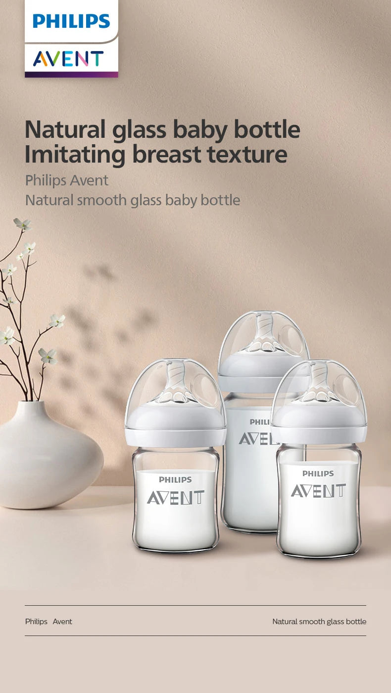 PHILIPS AVENT Glass Baby Bottle – Anti-Colic Feeder 160ml/240ml