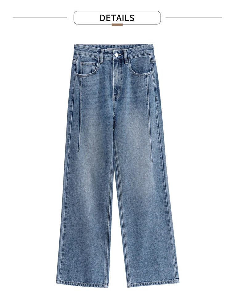 Women’s Vintage Loose Wide Leg Denim Jeans – Casual Spring Pants